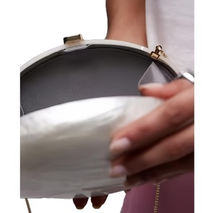 Bolso de mano de acrílico ovalado, bolso de noche con forma de concha de mármol, monederos de mano para mujer, monederos cruzados de cadena única para boda - Product Image 6