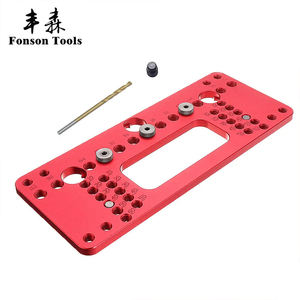 Gabarit de perçage ajustable de poche en acier inoxydable, pour quincaillerie, gabarit de perçage, poignée de porte d'armoire - Product Image 3