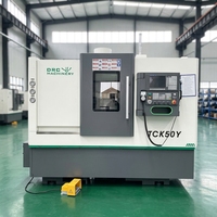 Tour à métaux CNC à 3 axes, à lit incliné, à broche unique, haute rigidité, TCK50A-500, haute précision, système FANUC, usage moyen, horizontal