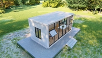 Paquet plat préfabriqué détachable en acier mobile de luxe de 20 pieds pour une utilisation en extérieur avec chambre à coucher Maison conteneur préfabriquée