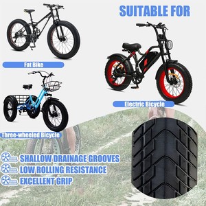 Nouveaux pneus de vélo électrique tout-terrain 2026 – Tailles 22x3.0, 22x4.0, 20x3.0, 20x4.0 – Résistants à l'usure, motif lisse pour la route - Product Image 4