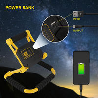 Lampe de travail portable LED COB 1500LM 20W, IP67, rechargeable, pliable, pour réparation automobile d'urgence, garage