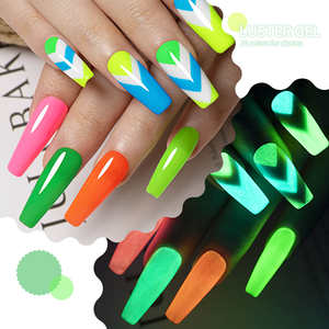 BOZLIN HEMA FREE 24 couleurs brillent dans le noir tremper UV vernis à ongles lumineux néon Gel vernis - Product Image 3