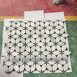 Azulejos <span class=keywords><strong>de</strong></span> Mosaico <span class=keywords><strong>de</strong></span> Mármol Blanco Natural, Diseño <span class=keywords><strong>de</strong></span> Piedra Natural, Statuario Venato Bianco, Bambú, Pulido, Acanalado, para Decoración del Hogar - Product Image 1