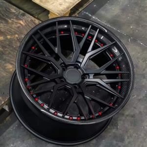 Jantes forgées en aluminium JC Custom, finition carbone noir mat, 2 pièces, jantes de voiture personnalisées de 18 à 24 pouces pour Revuelto/Aventador - Product Image 5