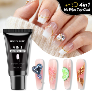 HONEY GIRL 4 <span class=keywords><strong>en</strong></span> 1, Capa Superior Sin Limpieza, Gel Semipermanente para Uñas, Pegamento para Puntas de Uñas, Gel de Modelado 3D para Arte de Uñas, Gel de Tallado <span class=keywords><strong>en</strong></span> Tubo - Product Image 2