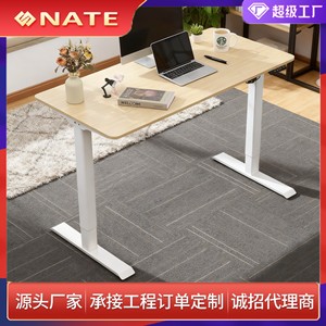 Electric Height <b>Adjustable</b> Desk Single Motor Metal Frame Minimalist Design Office Workstation Computer Desk - Product Image 4