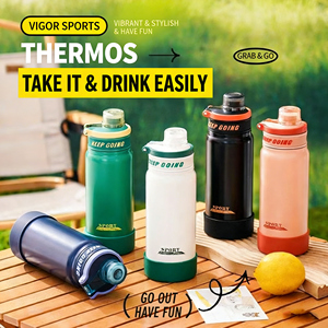 Botella de Agua Deportiva Portátil de Gran Capacidad de 650 ml, Vaso Aislado de Acero Inoxidable 316, Botella de Agua para Beber Directamente - Product Image 4