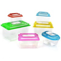 Petit terrarium rectangulaire en plastique écologique de 15 L, portable, 7 pouces, pour la chambre à coucher, pour palmiers, poissons, reptiles, aquarium