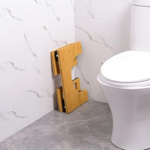 Taburete de baño de madera plegable, color madera natural, para uso doméstico, tamaño personalizable - Product Image 4