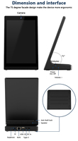 Tablette Android de bureau YC-L106 10,1 pouces, écran tactile, affichage publicitaire POS, kiosque de commentaires clients, affichage WIFI