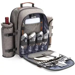 กระเป๋าเป้สะพายหลังเก็บความเย็นสำหรับการเดินทางของครอบครัว4คนกระเป๋าปิคนิคเก็บความเย็น ISO