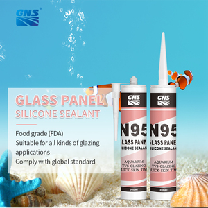 กาวซีลแลนท์ GNS <span class=keywords><strong>N95</strong></span> สำหรับกระจกอะซิทอกซี สำหรับตู้ปลา หลังคาโปร่งแสง กระจกสถาปัตยกรรม - Product Image 6