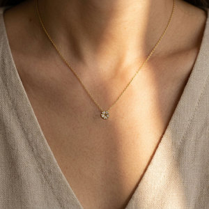 Most Popular Trendy Heart Shaped Pendant Fine Jewelry 18K Solid Gold <b>Necklace</b> Natural Diamond <b>Necklace</b> For Women's Birthday Gift - Product Image 6