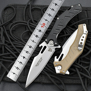 Couteau pliant portable d'extérieur en gros, outils avec manche G10, couteau de camping personnalisé OEM pour applications DIY, acier inoxydable 8CR13MOV - Product Image 5