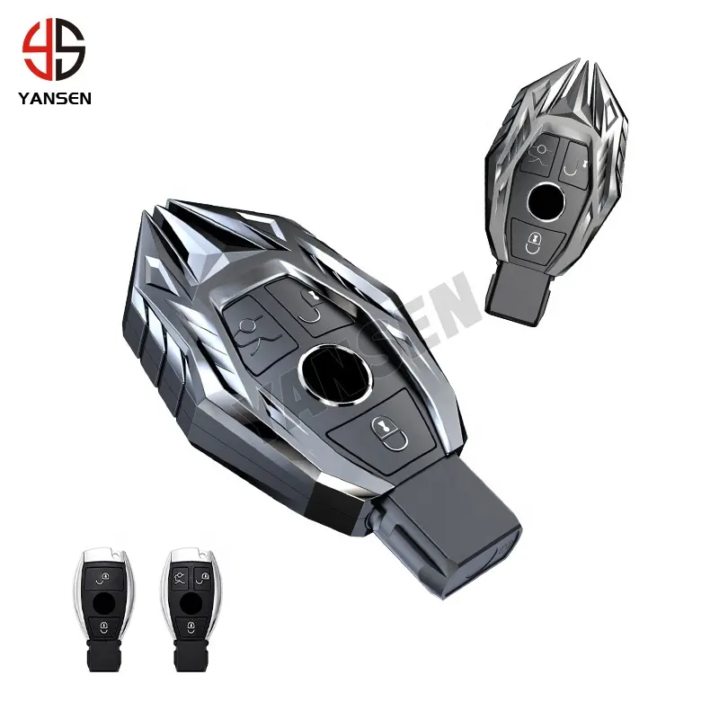 Vỏ Bọc Chìa Khóa Fob Xe Hơi Hợp Kim Kẽm, Dành Cho Phụ Kiện Xe Hơi Mercedes CLA GLC GLA GLK W203 W210 W211 W204 W176 A B C R Class AMG