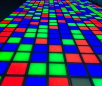 Lumières LED interactives pour sol de jeu DMX RGB, briques lumineuses sensibles au toucher pour enfants, indice de protection IP67, CRI 80, garantie de 2 ans