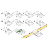 Organisateur de câbles pour bande LED, support adhésif en plastique, accessoire d'éclairage de salle de bain, support de montage, clip à fixation rapide, transparent