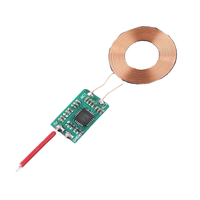 Module récepteur sans fil à bobine personnalisée de petite taille, 5V 5W, chargeur sans fil, batterie, port CC, courant de sortie 2A, charge 5mm