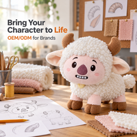 Peluches personnalisées Emoticons Mouton, Jouet Animal en Peluche, Cadeau Promotionnel d'Entreprise Professionnel, Peluche de Dessin Animé