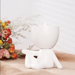 Scented candle vessels porcelain wholesales candle jars for home decor wedding Christmas gifts wedding gifts candle holder