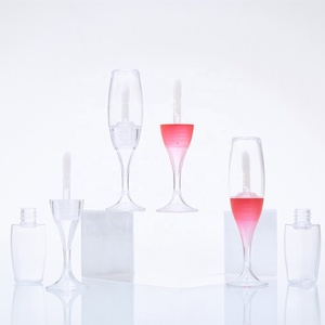 Botol Kemasan Kosmetik Custom Logo, Tabung <span class=keywords><strong>Lip</strong></span> <span class=keywords><strong>Gloss</strong></span> Kosong Bentuk Gelas Anggur Champagne, Transparan 8ml, Wadah <span class=keywords><strong>Lip</strong></span> Oil Liptint - Product Image 3