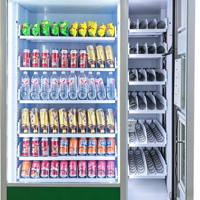 Distributeur automatique intelligent réfrigéré, avec autocollants personnalisables, pour boissons froides et en-cas