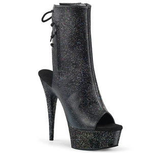 Bottines à strass, nouvelle collection 2022 pour femmes, bottes à cheville en noir, strass, <span class=keywords><strong>talon</strong></span> haut de 15 <span class=keywords><strong>Cm</strong></span>, plate-forme, talons fins, escarpins Sexy, strippers - Product Image 6