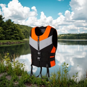 Veste de kayak orange personnalisable en gros pour adultes et enfants, en tissu Oxford, gilet de sauvetage flottant, directement de l'usine - Product Image 1