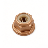 Écrous de blocage hexagonaux M2-M6 en acier inoxydable/aluminium zingué, colorés, avec insert en nylon, pièces métalliques usinées CNC sur mesure OEM
