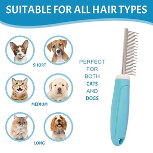 Peine para Mascotas de Acero Inoxidable, Cepillo para Eliminar Pelo de Mascotas, Cepillo Desenredante para Perros de Pelo Largo y Corto - Product Image 4