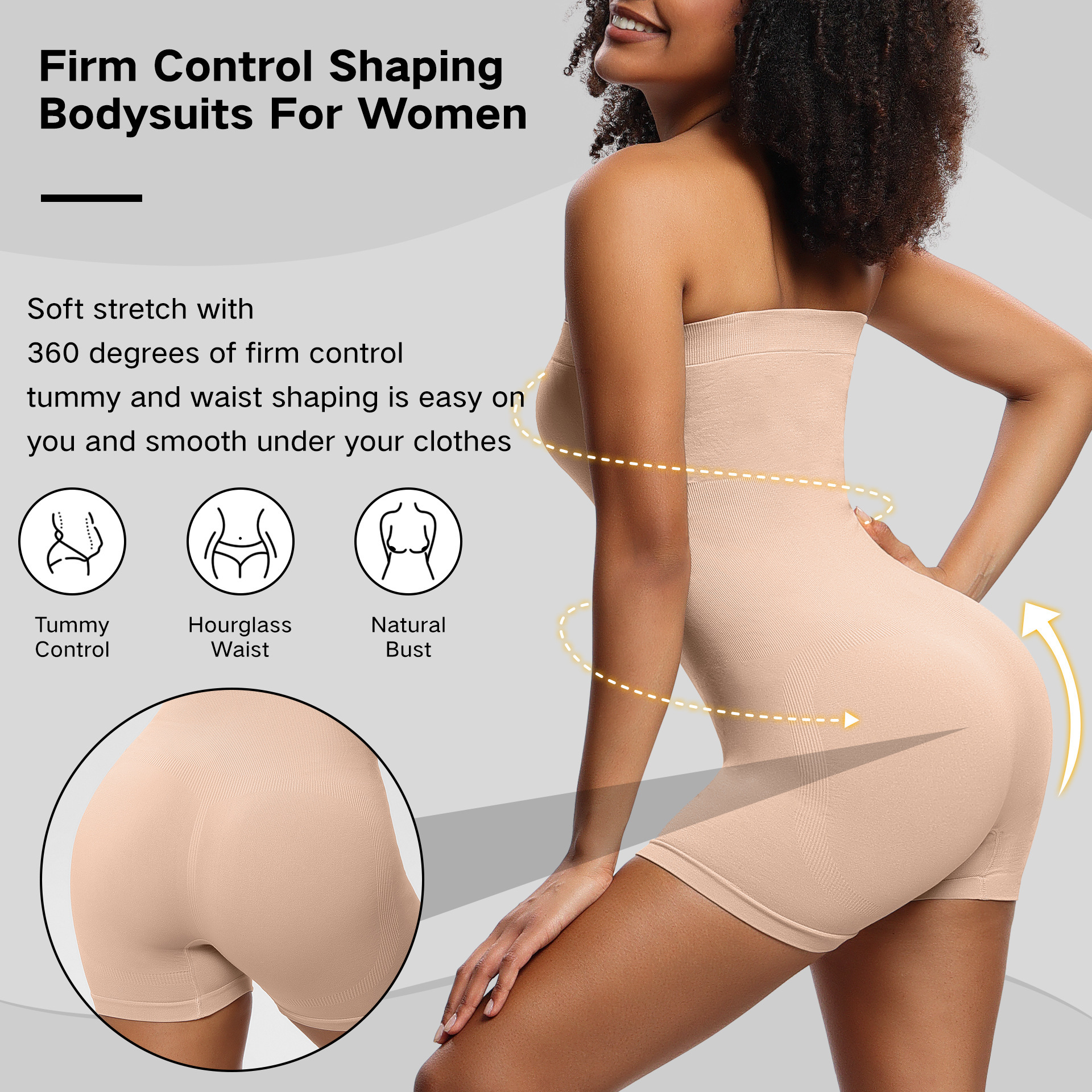 Detachable-Strap Tummy-Control Brief: colour and size-option reference for private-label production