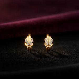 Pendientes de Aro Edmelin con Circonitas Redondas en Engaste de Garra, Chapados en Oro de 18K, Joyería de Moda para Mujer, Ideales para Fiestas - Product Image 2
