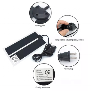 Tapete Térmico para Animais de Estimação 7W 15x28cm, Almofada de Aquecimento para Répteis com Controlador de Temperatura - Product Image 5