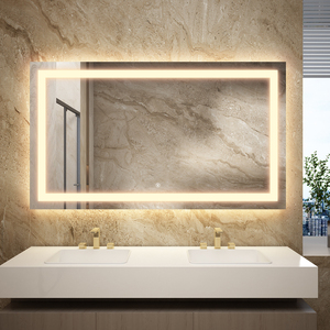 Miroir de salon moderne avec éclairage avant et arrière, lumières LED personnalisées (3000K-6000K), garantie de 3 ans pour les hôtels, les appartements et les villas - Product Image 1
