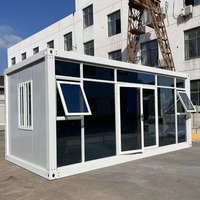 Maison conteneur moderne de luxe à double paroi vitrée, pliable, pour hôtels et résidences