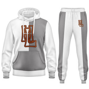 Hoogwaardige op maat gemaakte logo spring-autumn tweedelige heren casual jogging sportkledingset - Product Image 5