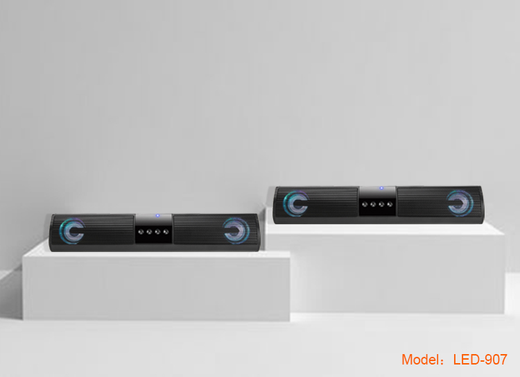 Kisonli LED-907 مكبر صوت dj مجموعة نظام الدراجة رئيس و ضوء مع الأزرق الأسنان المحمولة المتكلم