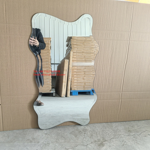 Wholesale Asymmetrical Irregular <strong>Beveled</strong> Wavy Frameless Wall Mounted Bathroom <strong>Mirror</strong> 3mm-5mm 4mm-4mm <strong>Beveled</strong> <strong>Edge</strong> Wall Decor - Product Image 2