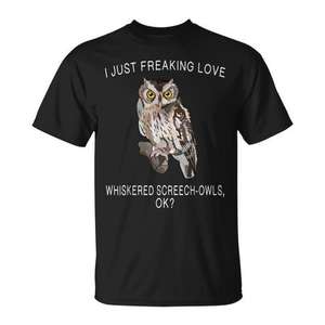 Je suis vraiment amoureux de ce t-shirt Whiskered Screech Owl Ok Bird - Product Image 1