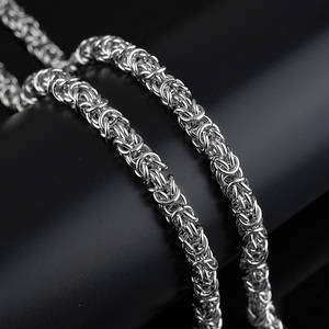 Necklace Mens Stainless Steel Big <b>Chain</b> Necklace on Hand Gifts for Male Accessories Hip Hop Rock Bracelet Fashion Jewelry - Product Image 2