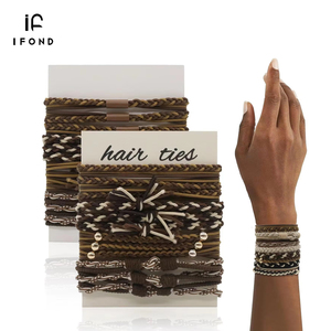 IFOND Juego de 12 Pulseras de Cabello Trenzado Estilo Boho Multicolor, Doble Uso, Vintage, para Mujer, Uso Diario - Product Image 1