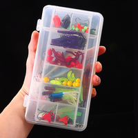 KEWOTE-Kit combiné de 105 leurres souples en silicone, appâts durs en métal, accessoires de pêche, ensemble d'accessoires