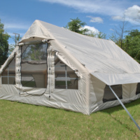 Tentes gonflables de grande taille pour l'aventure, tente gonflable 4 saisons pour 10 personnes avec fenêtre de toit, tente gonflable de luxe