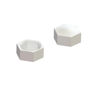 Gorra plana. Blanco. Plástico o nailon. Rosca M6. Prismático hexagonal. - Product Image 1