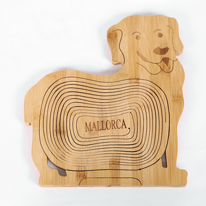 Cesto di frutta in bambù e cesto di frutta in legno pieghevole in bambù - Product Image 4