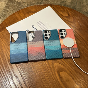 Bất Carbon Sợi Từ Tính Không Dây Sạc Da Cảm Giác Cứng Điện Thoại Trường Hợp Bìa Đối Với Samsung Galaxy S Mô hình S25 Cộng Với Siêu - Product Image 4