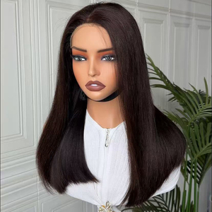 Raw Virgin Straight Bob Wig Human Hair Bone Straight HD Lace Front Pre Plucked Wholesale Hair Vendor - Product Image 1