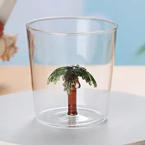 Newell natale glassato classe resistente al calore trasparente gelatina di latte gatto bicchiere tazza 6 Set - Product Image 1