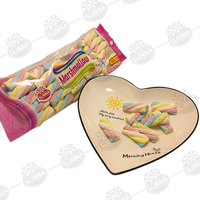 Guirlandes de guimauves torsadées arc-en-ciel saveur fruitée en sachet – Confiserie moelleuse